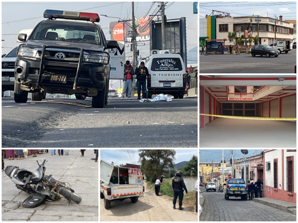 72 horas trágicas en Quetzaltenango: 7 personas pierden la vida en diferentes hechos 