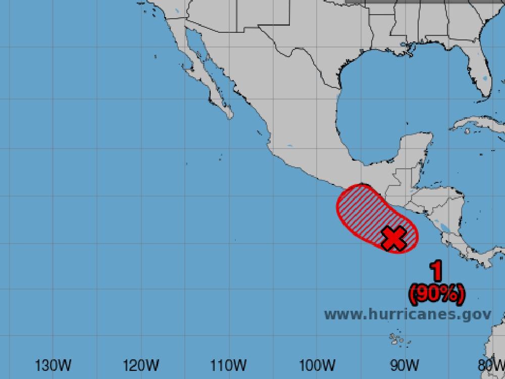 Alerta por sistema de baja presión con probabilidad de convertirse en depresión tropical