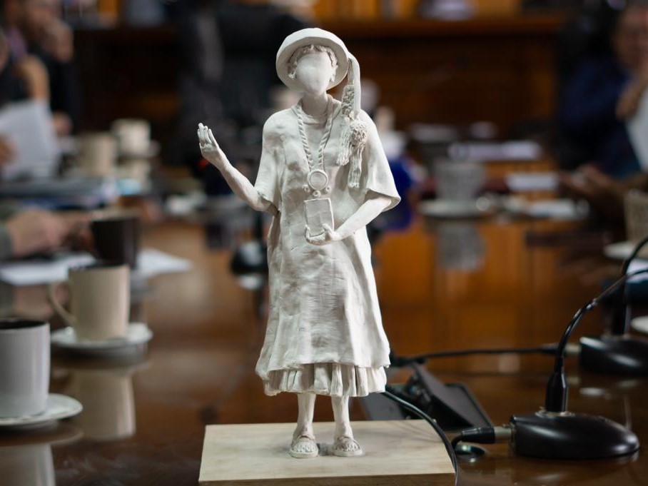 Así sería la escultura en homenaje a representantes de Umial Tinimit 