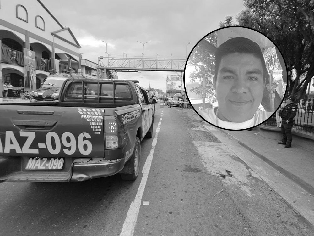 Atiempador de buses es asesinado frente al parque de San Bernardino, Suchitepéquez