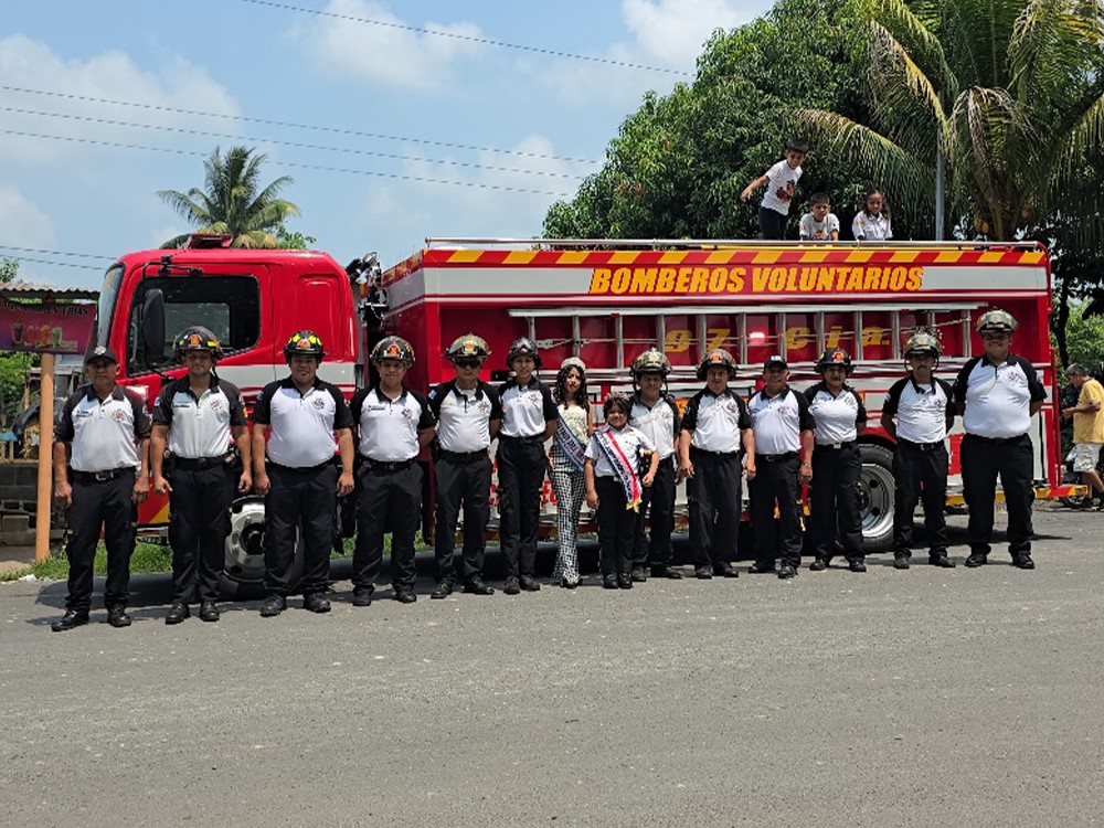 Bomberos Voluntarios de San José El Ídolo, Suchitepéquez presentan nueva unidad contra incendios