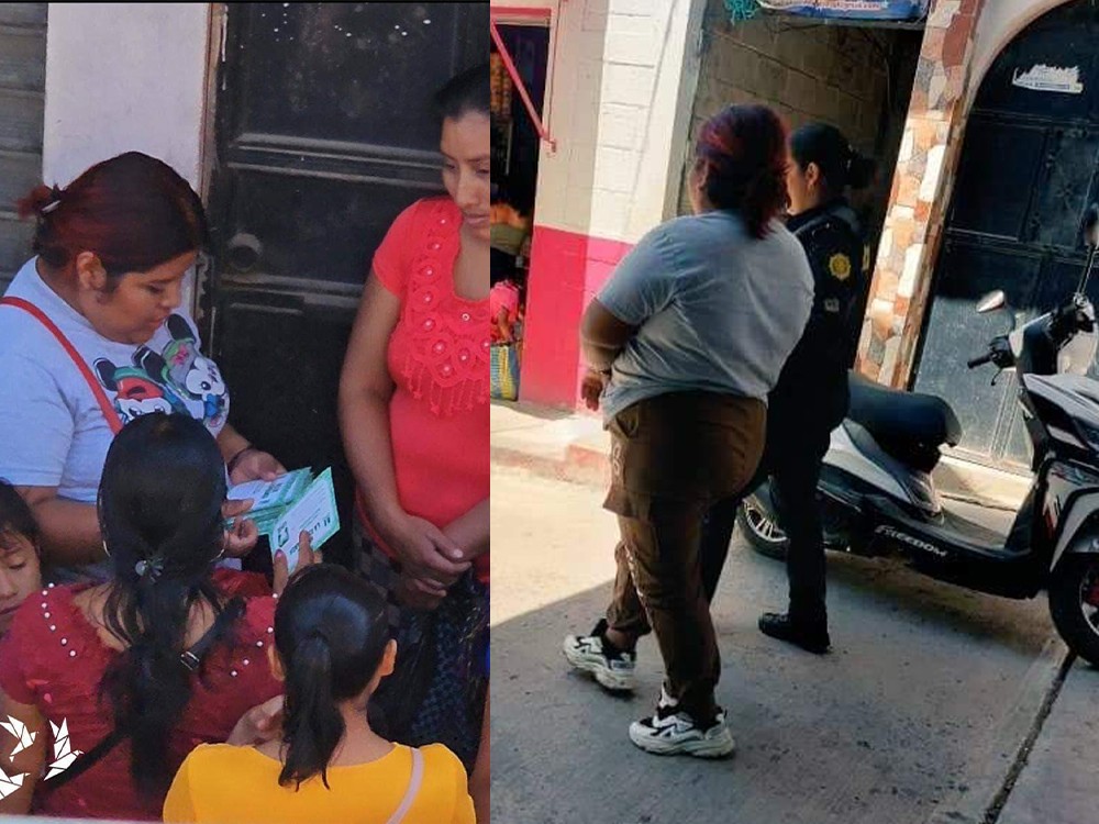 Capturan a mujer que fue sorprendida entregando cupones a votantes 