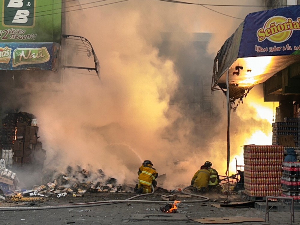 Cohetería se incendia en la zona 3 de Quetzaltenango