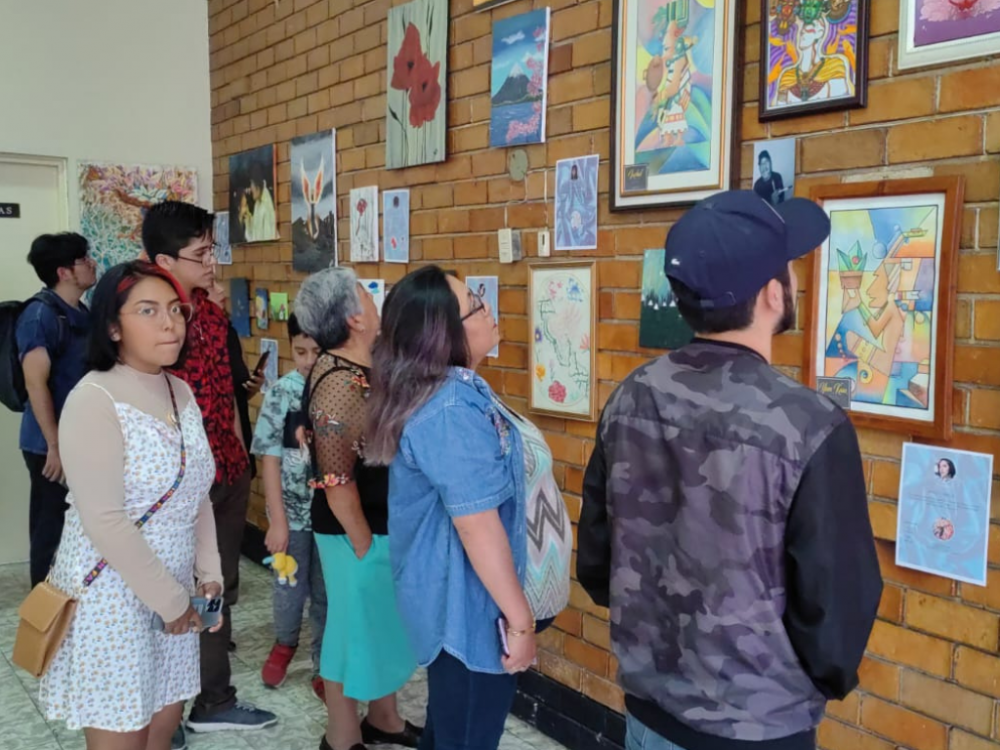Culmina exposición de artistas huehuetecos