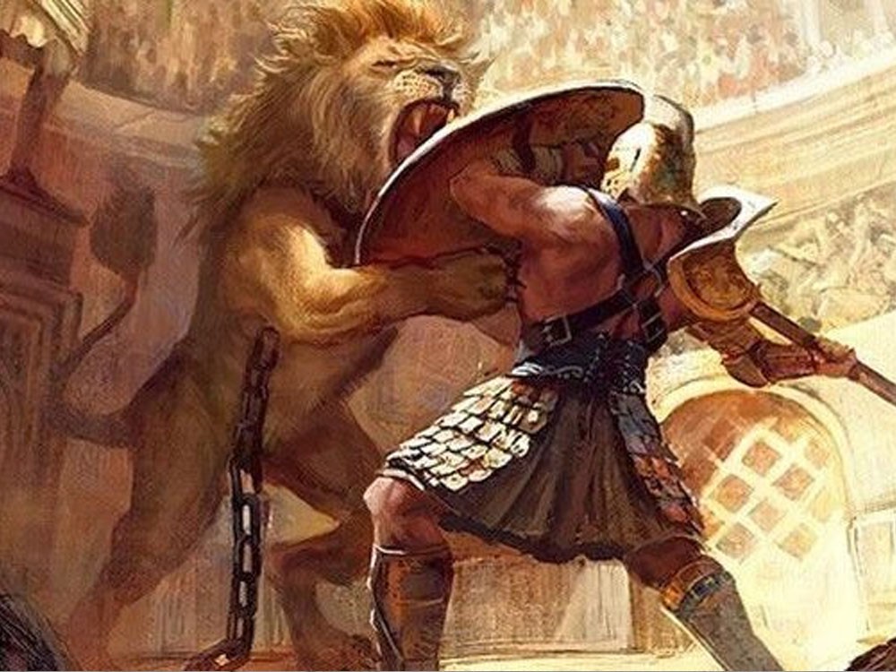 Descubren los restos de un gladiador que luchó contra un león en un espectáculo romano