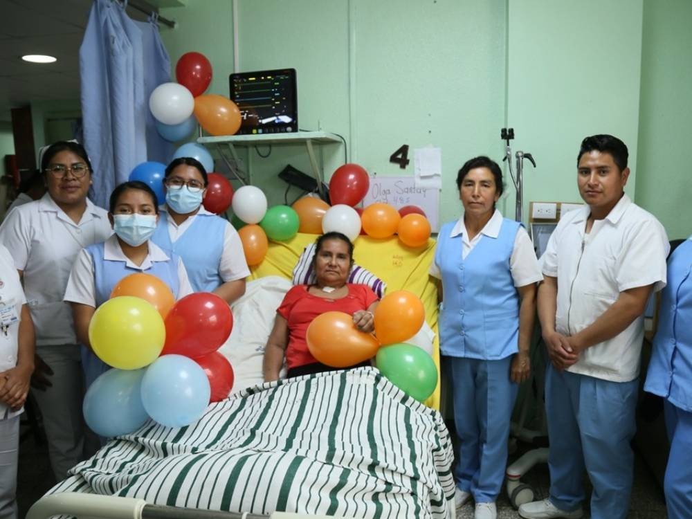 Doña “Olguita” celebra una nueva oportunidad de vida al superar el Guillain Barré