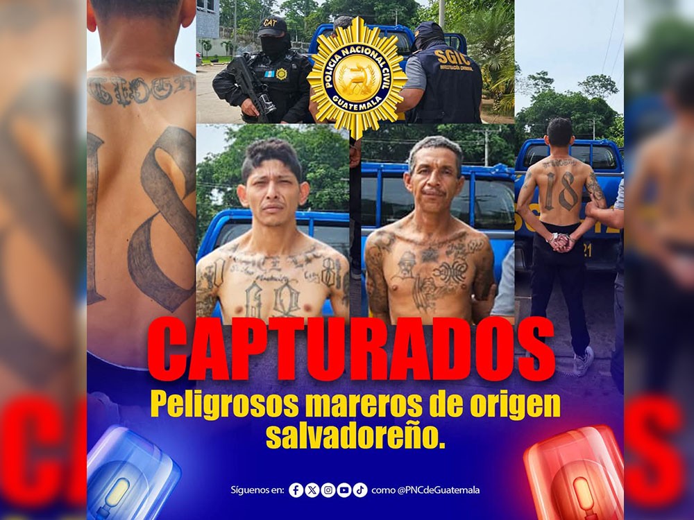 Mareros 18 y salvatrucha, de origen salvadoreño son capturados en Ayutla San Marcos