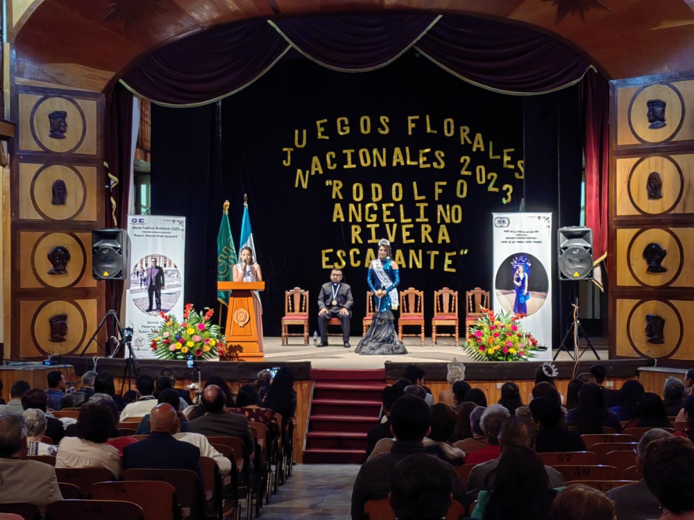 Realizan velada 34 de Juegos Florales Nacionales 2023 Rodolfo Angelino Rivera Escalante