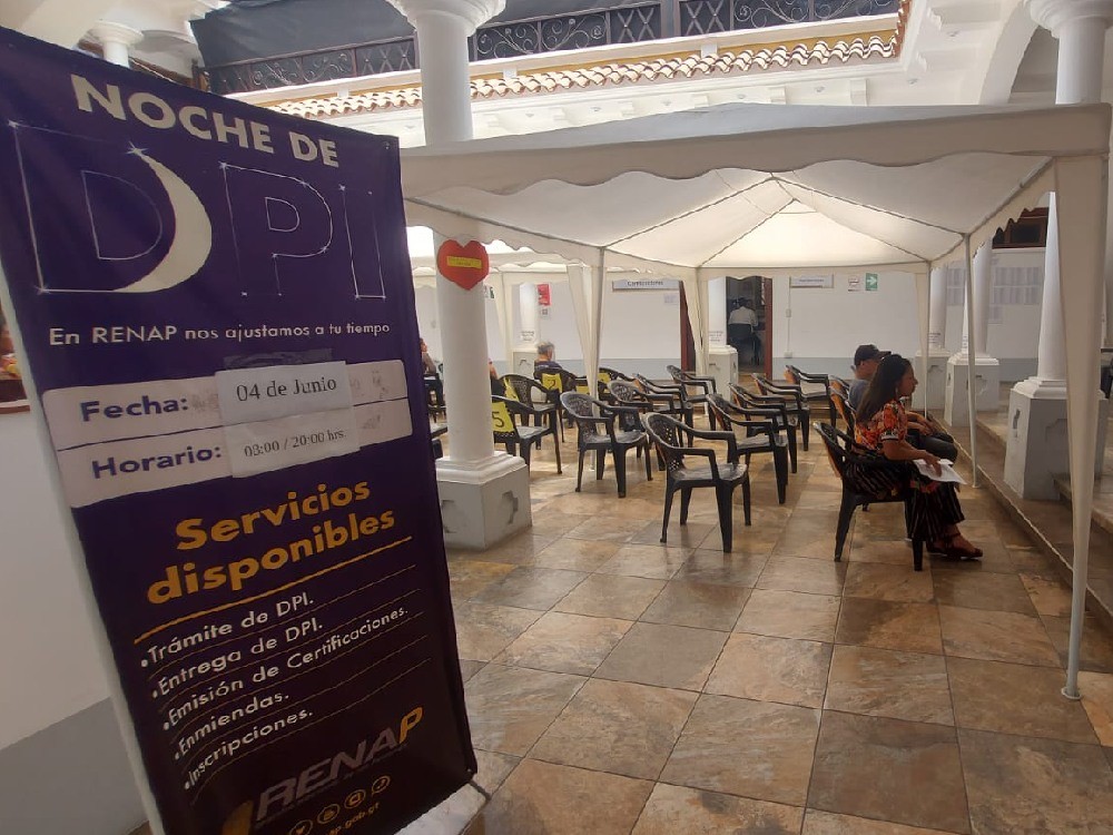 Renap espera atender a 200 personas en la octava noche del DPI 