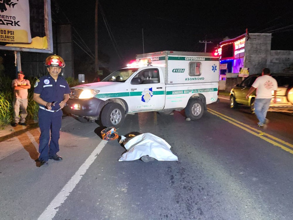 Trágico hecho de tránsito en Suchitepéquez deja saldo de una mujer fallecida 