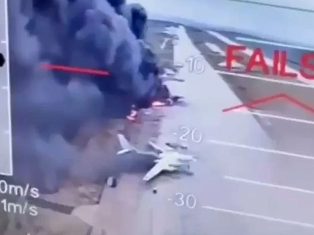 Ucrania lanza drones en  “Operación Telaraña” que destruyó aviones rusos