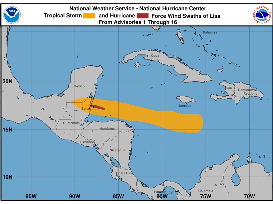 Así serán las condiciones climáticas tras el paso de ciclón tropical Lisa en Guatemala
