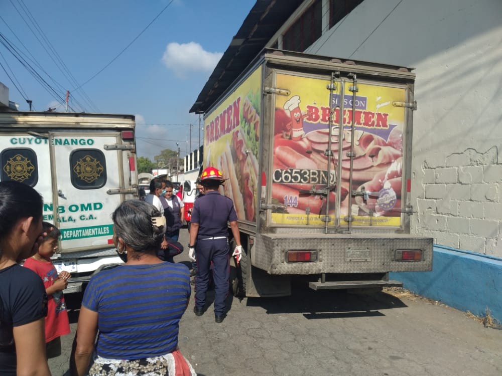 Asalto a camión de embutidos fue frustrado en Cuyotenango, Suchitepéquez