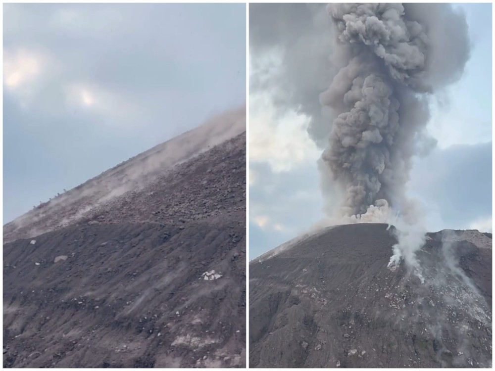 Autoridades reiteran restricción de ascenso al volcán Santiaguito, tras viralizarse video que muestra a persona cerca del cráter