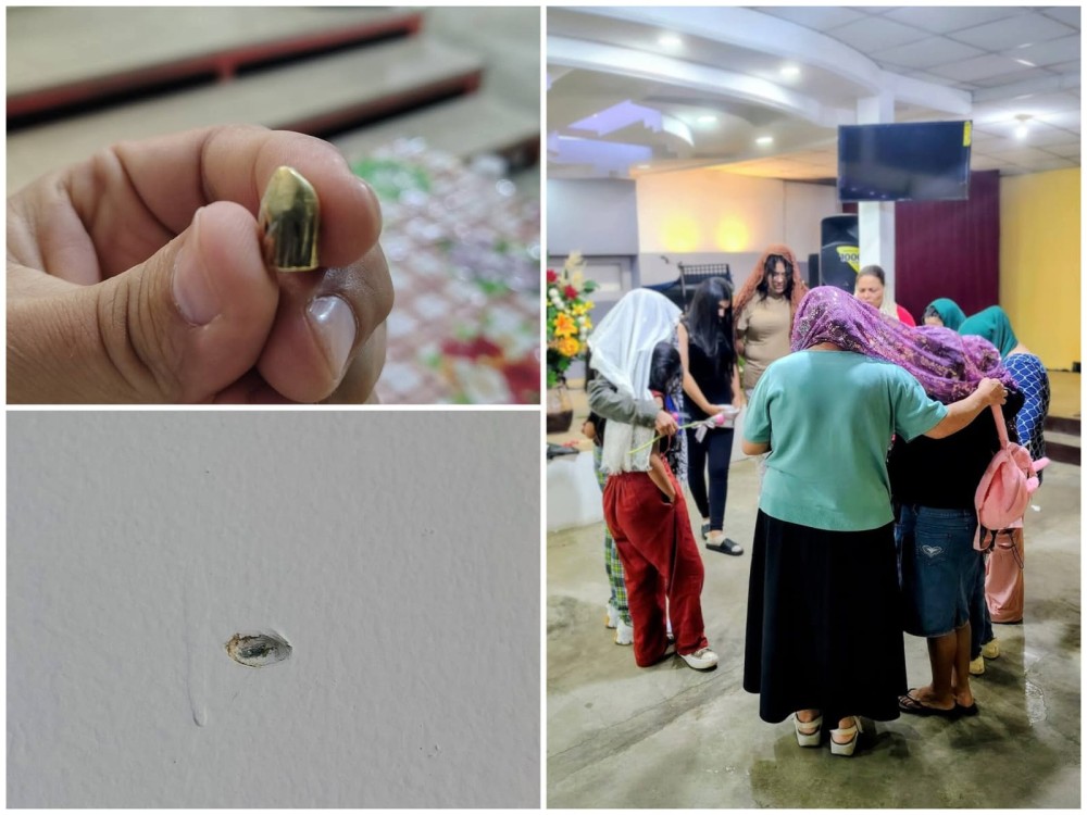 Bala perdida impactó contra pared de centro religioso