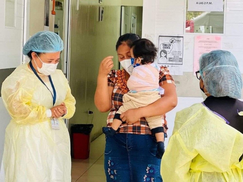 Bebé vence al Covid-19 en Hospital de Mazatenango