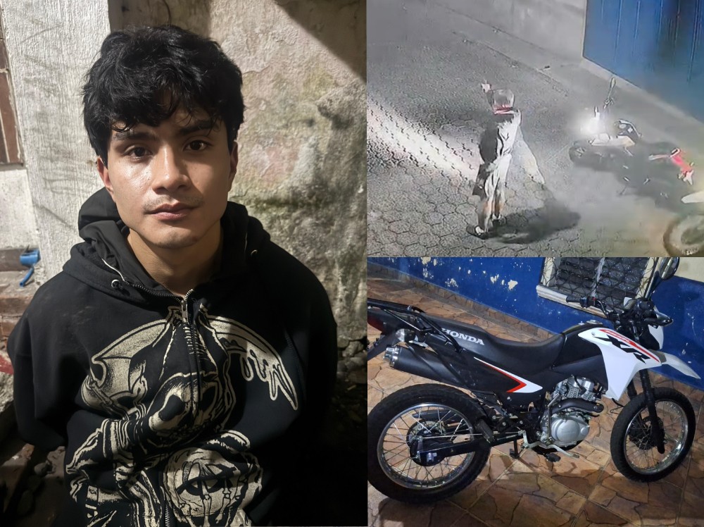 Cae presunto asaltante tras robo de motocicleta en Mazatenango
