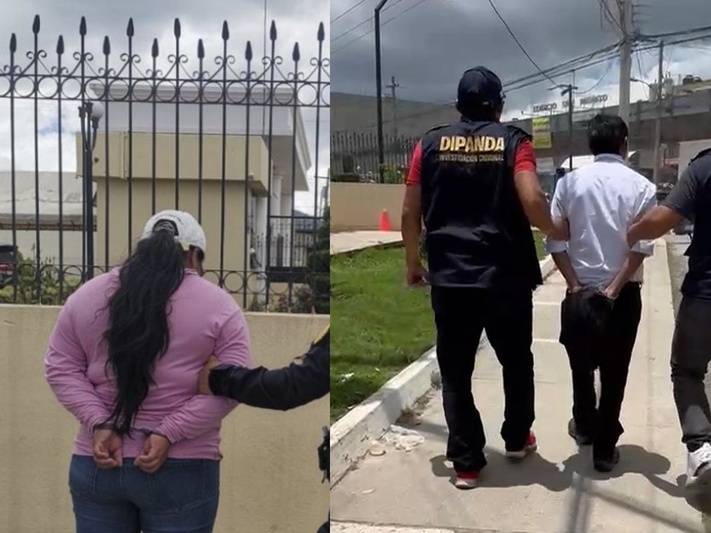 Capturan a dos personas señaladas de extorsión en Xela