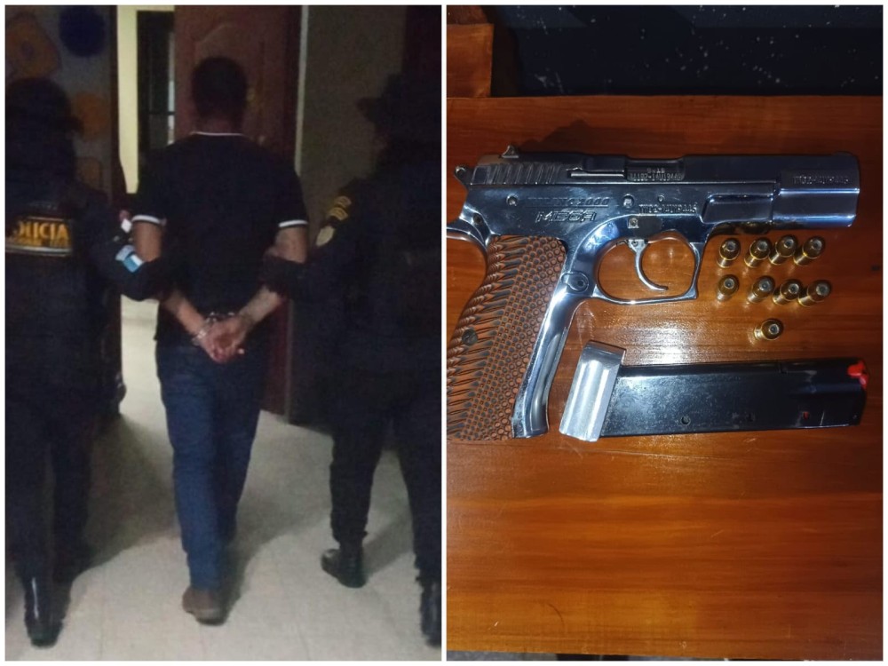 Capturan a hombre por portar ilegalmente un arma de fuego durante patrullajes de seguridad en San Marcos
