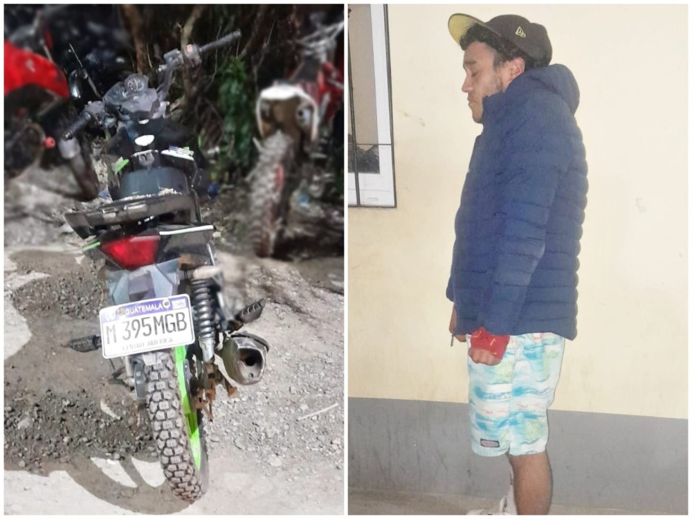 Capturan a individuo con motocicleta robada