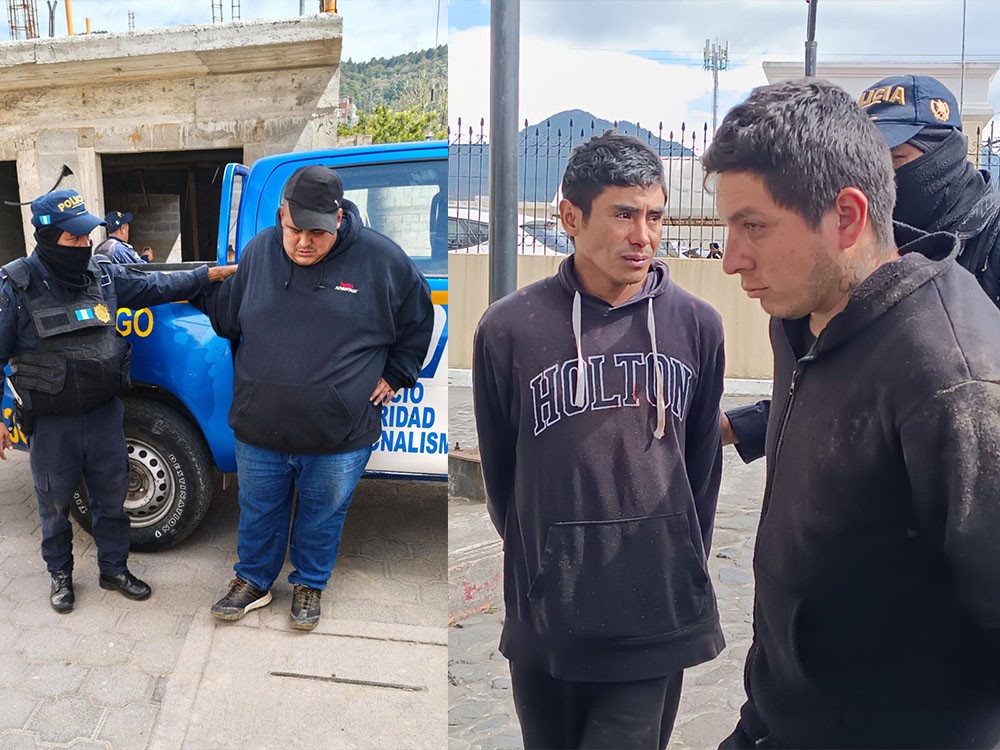 Capturan a presuntos asaltantes con arma ilegal tras persecución en Quetzaltenango
