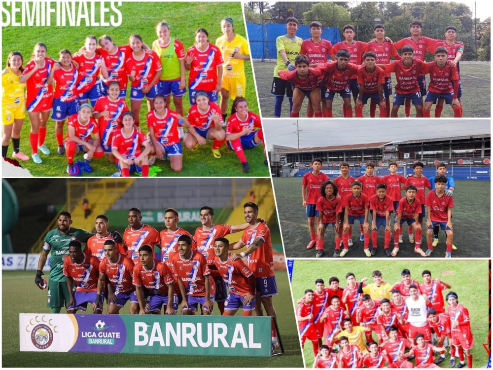 Cinco categorías de Xelajú instaladas en semifinales del futbol nacional, demostrando una buena gestión institucional