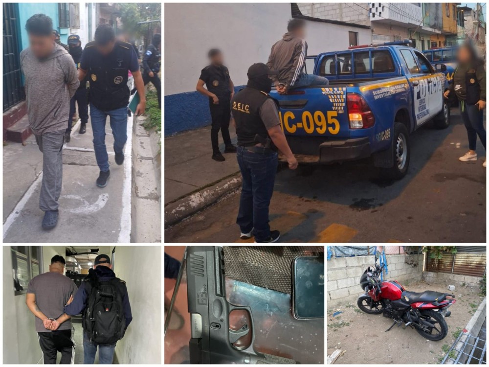 Cinco supuestos sicarios del barrio 18 son capturados 