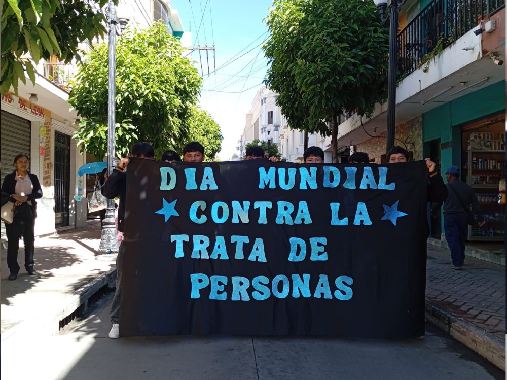 Con caminata conmemoran el Día Mundial contra la Trata de Personas en Salcajá