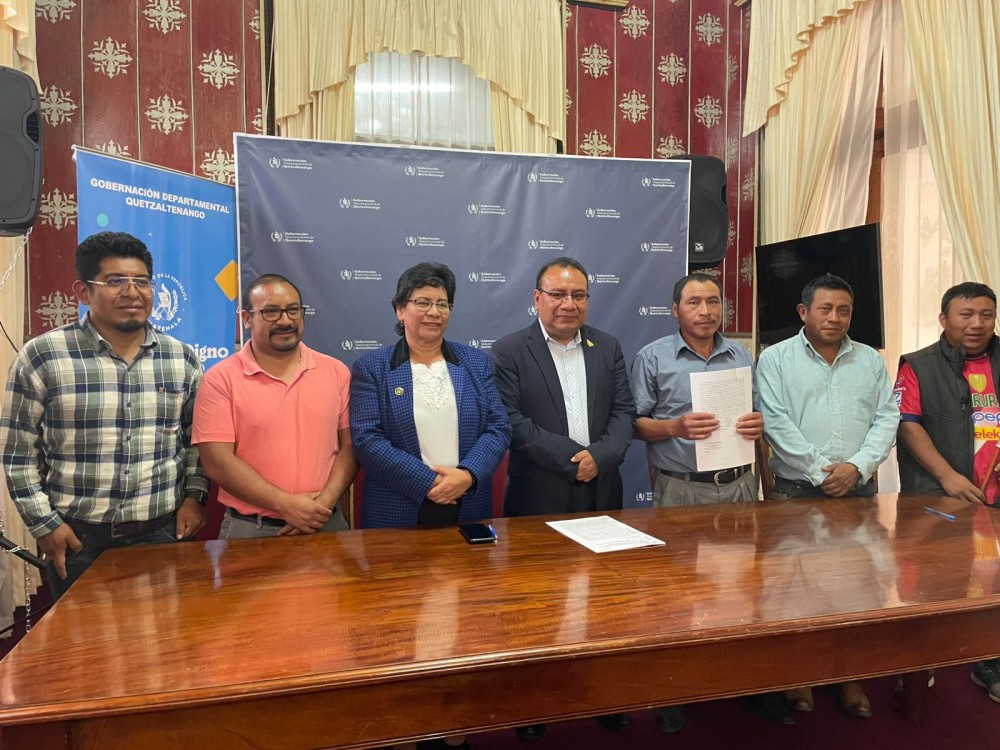 Concepción Chiquirichapa es la primera municipalidad que culmina las firmas de convenios de Codede del año 2025