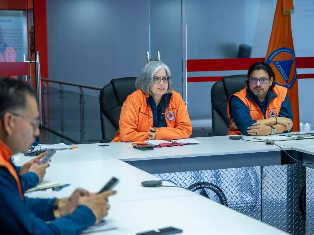 Conred hace llamado a gobernadores departamentales a declarar alerta anaranjada ante el acercamiento de la tormenta tropical Cristina