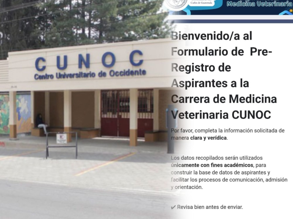 Cunoc inicia proceso para aspirantes a estudiar la carrera de Medicina Veterinaria 