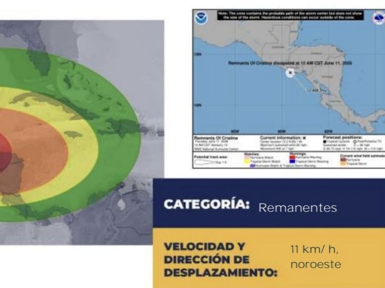 Depresión tropical se debilita y se convierte en sistema de baja presión