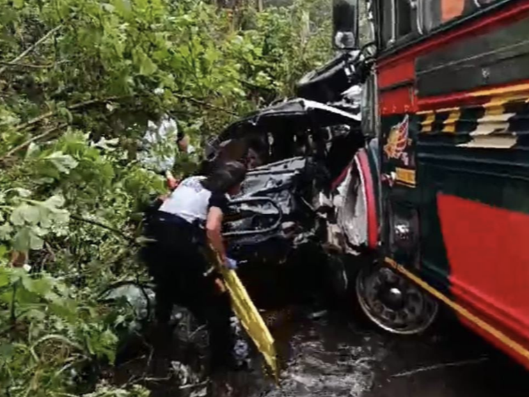 DGT sanciona a bus tras accidente que dejó un fallecido en Palín, Escuintla