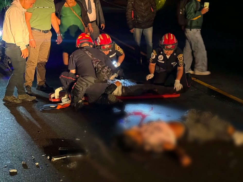 Dos personas fallecen en accidente de tránsito en El Tumbador