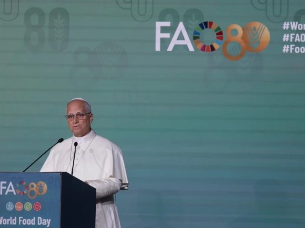 El papa León XIV y la reina Letizia denuncian en la FAO el hambre como “arma de guerra”
