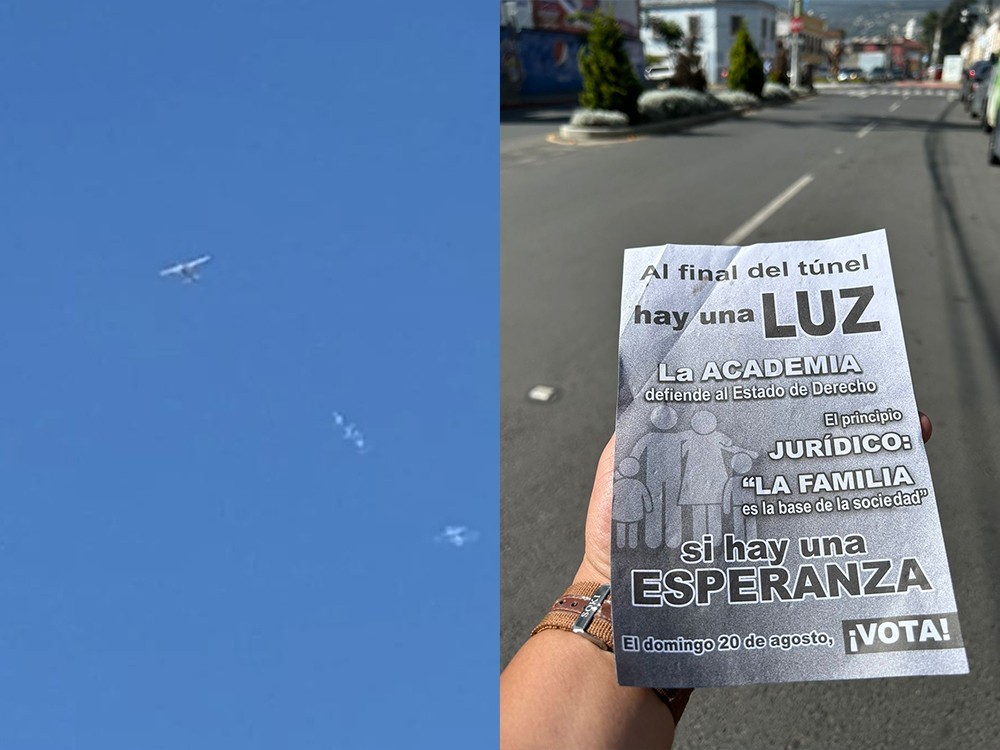 Elecciones 2023: Lanzan volantes desde avioneta en Xela 