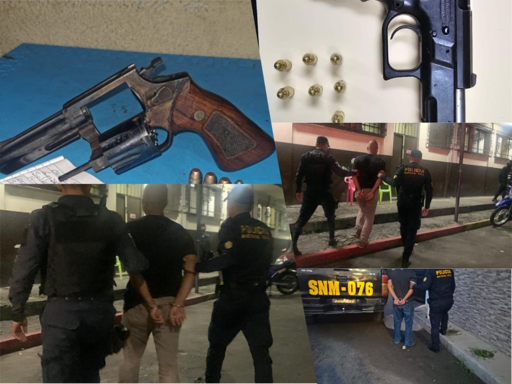 En distintos casos, cinco capturados por portar ilegalmente armas de fuego y realizar disparos