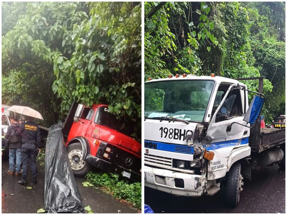 Falla en los frenos provoca accidente en prolongada pendiente en San Pablo, San Marcos