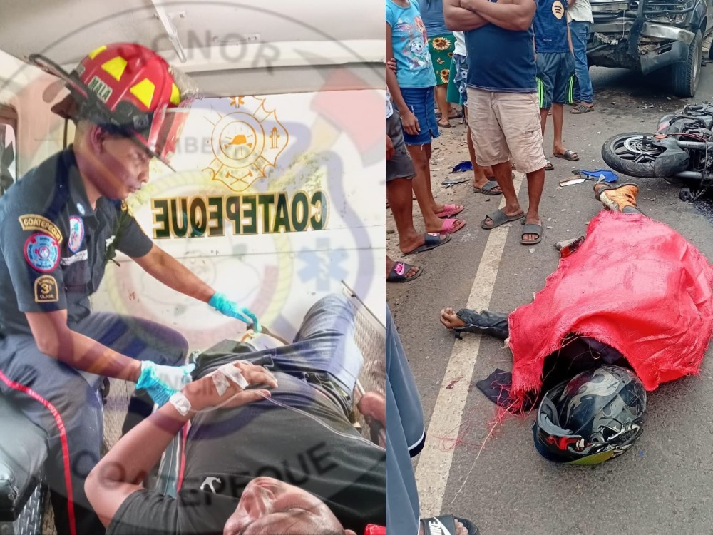Fuerte colisión vehicular cobra la vida de un menor y deja a un hombre grave