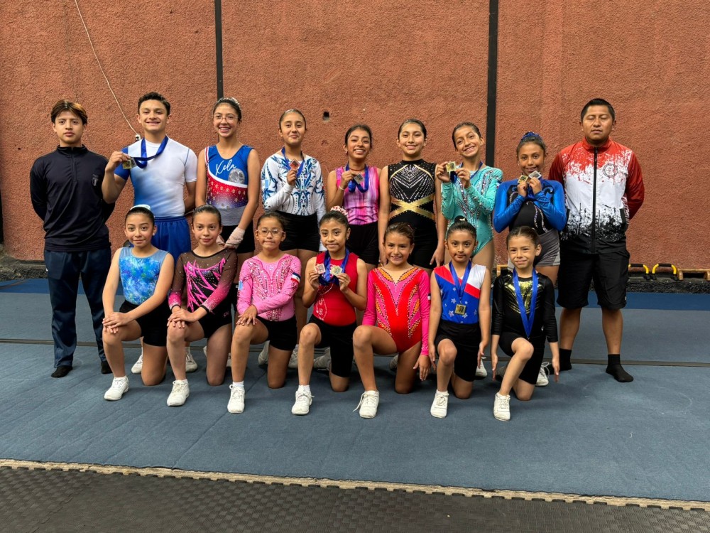 Gimnasia Aeróbica de Xela brilla en Copa Nacional con 14 medallas