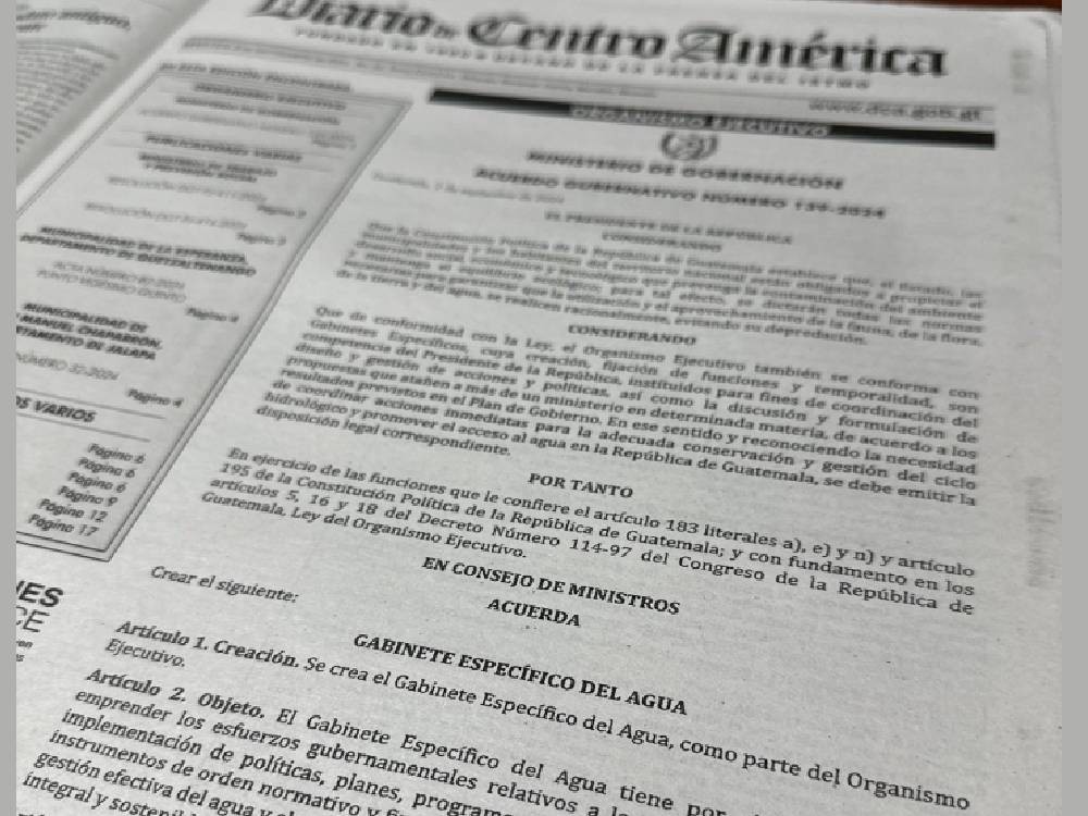 Gobierno crea Gabinete Específico del Agua para la gestión sostenible del recurso hídrico
