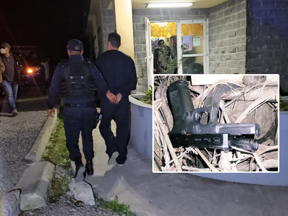 Hombre es capturado por portación ilegal de arma de fuego en San Pedro Sacatepéquez, San Marcos