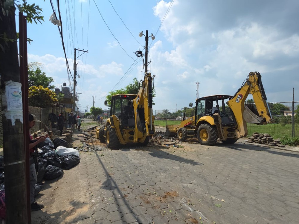 Inician trabajos de remodelación en la calle de "La Estación" en Cuyotenango