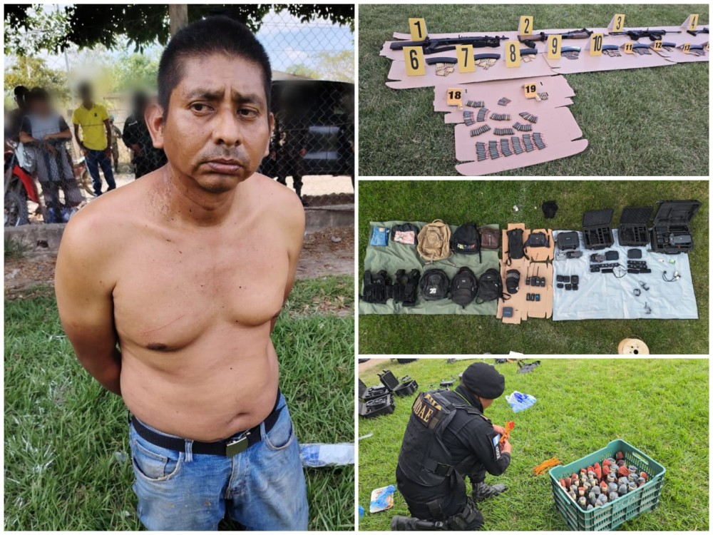 Interceptan a hombre que escapaba con arsenal