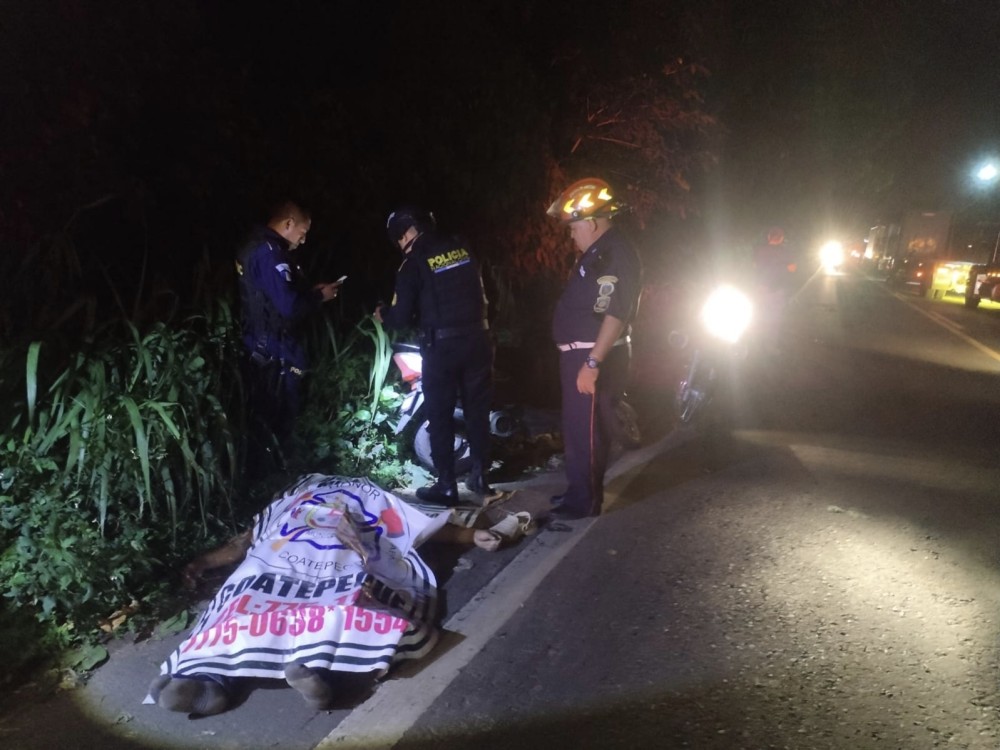 Joven motociclista pierde la vida tras ser atropellado por vehículo que se dio a la fuga en Coatepeque