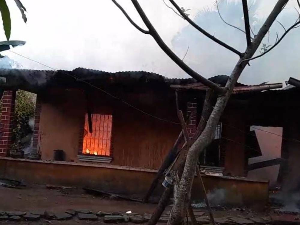 Llamas arrasan con humilde vivienda en El Amparo, Tumbador, San Marcos