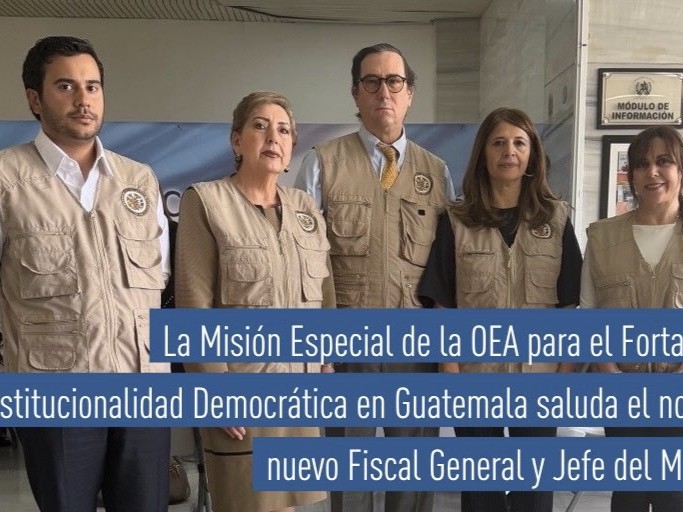 Misión de OEA pide que el nuevo fiscal general asuma en “la fecha prevista” y “sin que sea afectada”