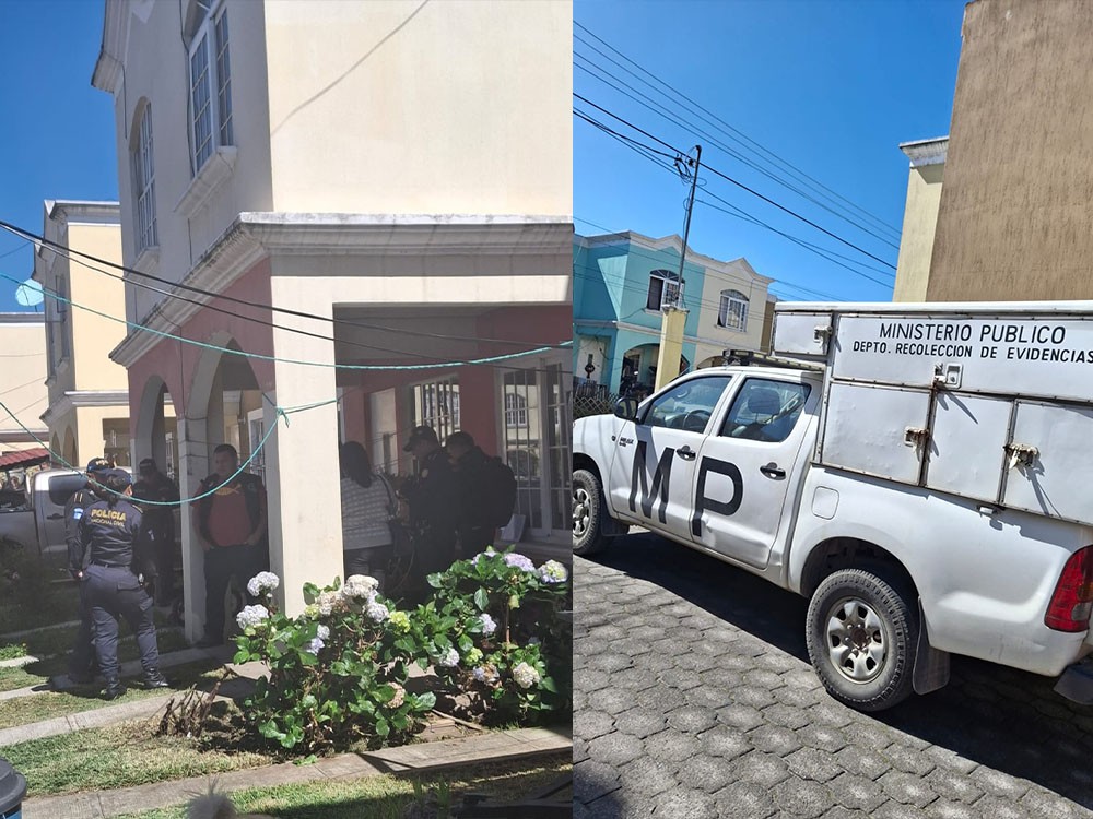 MP y PNC allanan vivienda en condominio en el limite entre Xela y Olintepeque por caso de robo