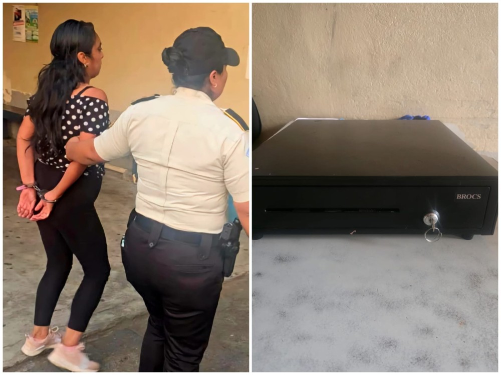Mujer señalada de robar una caja registradora es capturada
