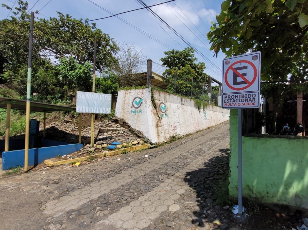 Multarán con Q500 a quienes se estacionen en el ingreso del Barrio Aurora de Coatepeque